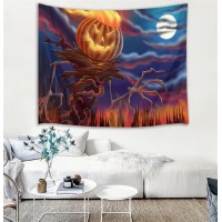 Halloween Pimpkin Ghost Wall Hanging Tapestry Livingroom Sheet Bedspread Decor   253815392221